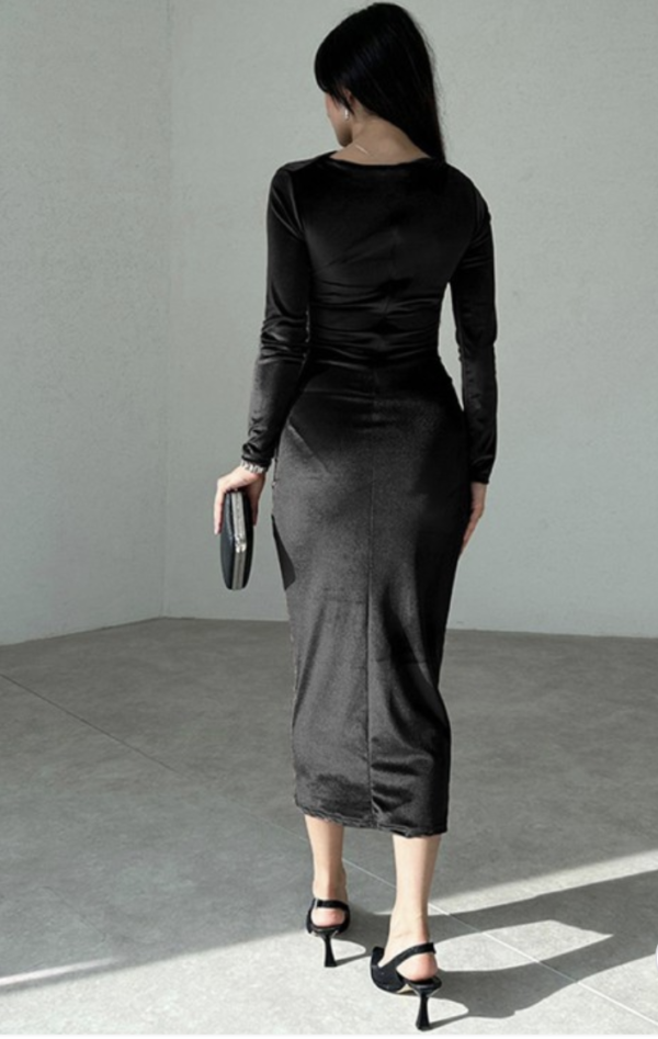 Black Full Cover Dress - Image 2